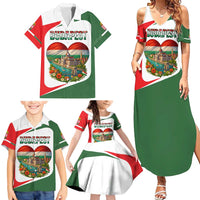 Hungary Family Matching Summer Maxi Dress and Hawaiian Shirt with Budapest Heart Illustration Design and Crown Emblem - Wonder Print Shop