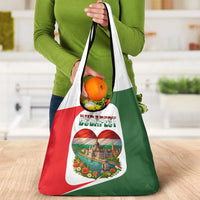 Hungary Grocery Bag with Budapest Heart Illustration Design and Crown Emblem - Wonder Print Shop