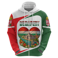 Hungary Hoodie with Budapest Heart Illustration Design and Crown Emblem - Wonder Print Shop