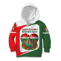 Hungary Kid Hoodie with Budapest Heart Illustration Design and Crown Emblem - Wonder Print Shop