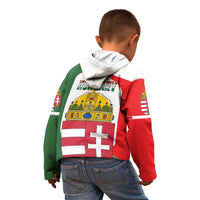 Hungary Kid Hoodie with Budapest Heart Illustration Design and Crown Emblem - Wonder Print Shop