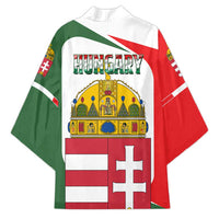 Hungary Kimono with Budapest Heart Illustration Design and Crown Emblem - Wonder Print Shop