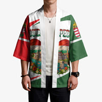 Hungary Kimono with Budapest Heart Illustration Design and Crown Emblem - Wonder Print Shop