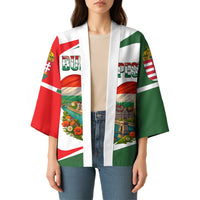 Hungary Kimono with Budapest Heart Illustration Design and Crown Emblem - Wonder Print Shop