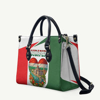 Hungary Leather Bag with Budapest Heart Illustration Design and Crown Emblem - Wonder Print Shop