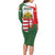 Hungary Long Sleeve Bodycon Dress with Budapest Heart Illustration Design and Crown Emblem - Wonder Print Shop