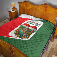 Hungary Quilt with Budapest Heart Illustration Design and Crown Emblem - Wonder Print Shop