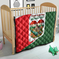 Hungary Quilt with Budapest Heart Illustration Design and Crown Emblem - Wonder Print Shop