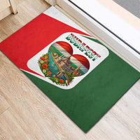 Hungary Rubber Doormat with Budapest Heart Illustration Design and Crown Emblem - Wonder Print Shop