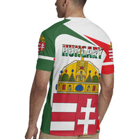 Hungary Rugby Jersey with Budapest Heart Illustration Design and Crown Emblem - Wonder Print Shop