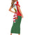 Hungary Short Sleeve Bodycon Dress with Budapest Heart Illustration Design and Crown Emblem - Wonder Print Shop