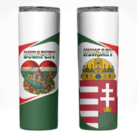 Hungary Skinny Tumbler with Budapest Heart Illustration Design and Crown Emblem - Wonder Print Shop