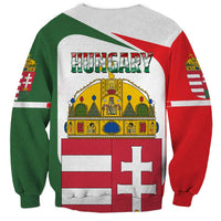 Hungary Sweatshirt with Budapest Heart Illustration Design and Crown Emblem - Wonder Print Shop