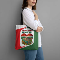 Hungary Tote Bag with Budapest Heart Illustration Design and Crown Emblem - Wonder Print Shop