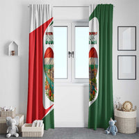 Hungary Window Curtain with Budapest Heart Illustration Design and Crown Emblem - Wonder Print Shop