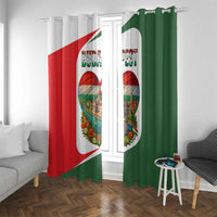 Hungary Window Curtain with Budapest Heart Illustration Design and Crown Emblem - Wonder Print Shop