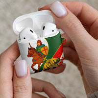 Hungary AirPods Case with Knight and Angel Illustration Design and National Crest - Wonder Print Shop