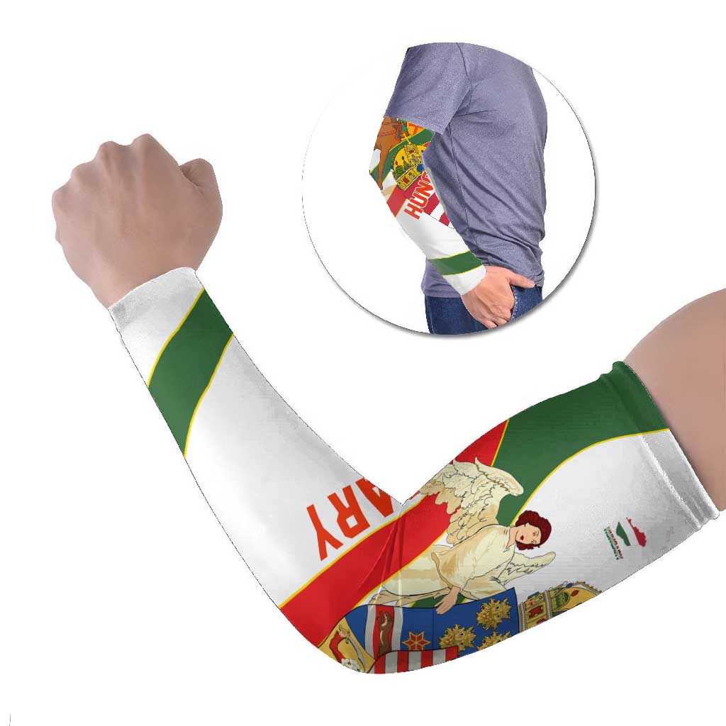 Hungary Arm Sleeves with Knight and Angel Illustration Design and National Crest - Wonder Print Shop