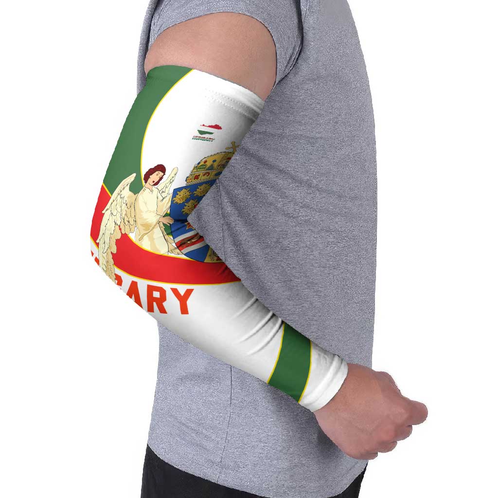 Hungary Arm Sleeves with Knight and Angel Illustration Design and National Crest - Wonder Print Shop
