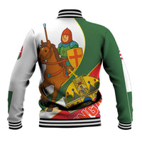 Hungary Baseball Jacket with Knight and Angel Illustration Design and National Crest - Wonder Print Shop