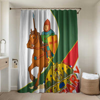 Hungary Bathroom Set with Knight and Angel Illustration Design and National Crest - Wonder Print Shop