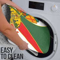 Hungary Bathroom Set with Knight and Angel Illustration Design and National Crest - Wonder Print Shop