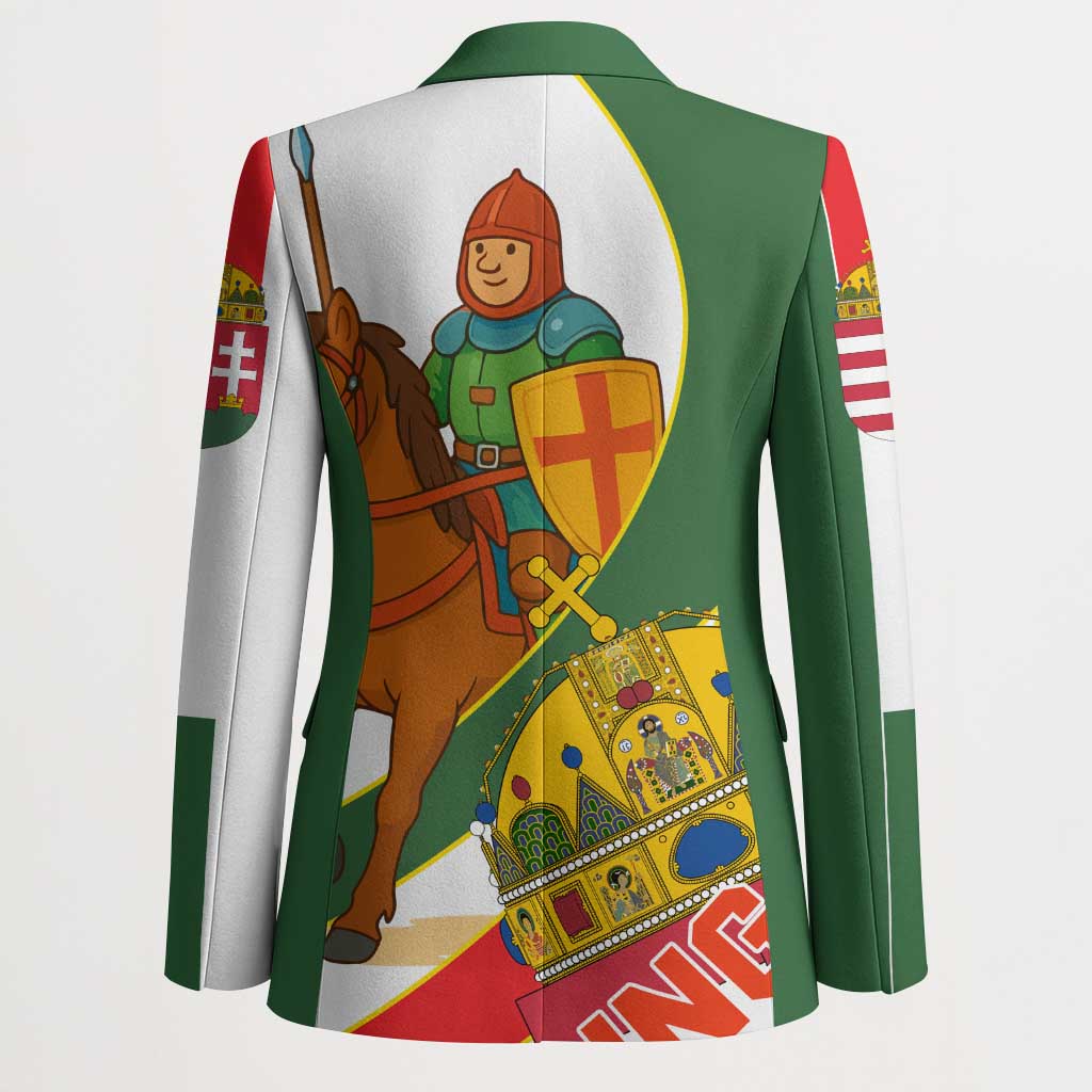 Hungary Blazer with Knight and Angel Illustration Design and National Crest - Wonder Print Shop