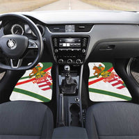 Hungary Car Mats with Knight and Angel Illustration Design and National Crest - Wonder Print Shop