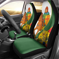 Hungary Car Seat Cover with Knight and Angel Illustration Design and National Crest - Wonder Print Shop
