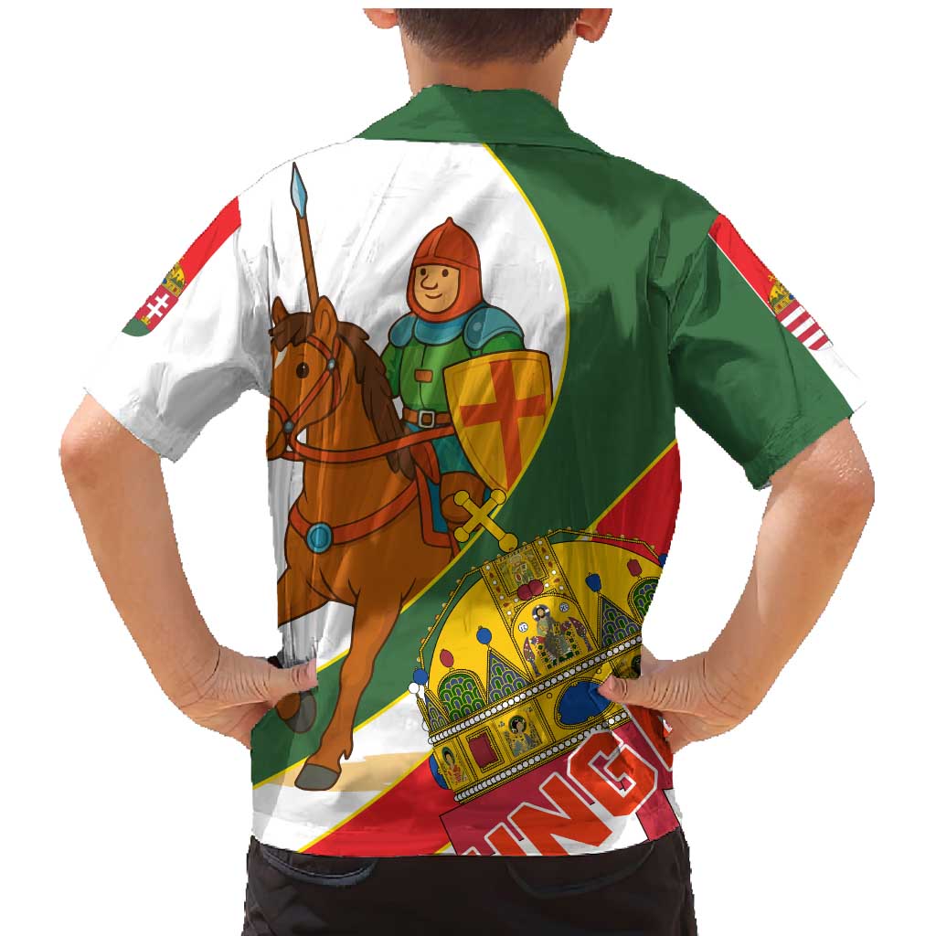 Hungary Family Matching Mermaid Dress and Hawaiian Shirt with Knight and Angel Illustration Design and National Crest - Wonder Print Shop