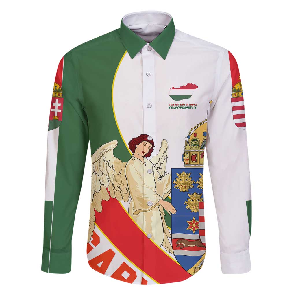 Hungary Family Matching Puletasi and Hawaiian Shirt with Knight and Angel Illustration Design and National Crest - Wonder Print Shop