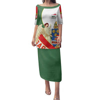 Hungary Family Matching Puletasi and Hawaiian Shirt with Knight and Angel Illustration Design and National Crest - Wonder Print Shop