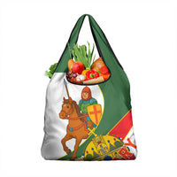 Hungary Grocery Bag with Knight and Angel Illustration Design and National Crest - Wonder Print Shop
