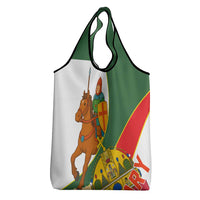 Hungary Grocery Bag with Knight and Angel Illustration Design and National Crest - Wonder Print Shop
