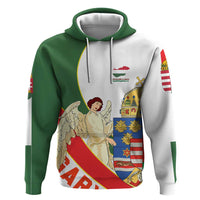 Hungary Hoodie with Knight and Angel Illustration Design and National Crest - Wonder Print Shop