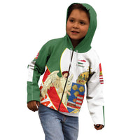 Hungary Kid Hoodie with Knight and Angel Illustration Design and National Crest - Wonder Print Shop