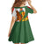 Hungary Kid Short Sleeve Dress with Knight and Angel Illustration Design and National Crest - Wonder Print Shop
