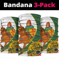 Hungary Neck Gaiter with Knight and Angel Illustration Design and National Crest - Wonder Print Shop