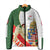 Hungary Padded Jacket with Knight and Angel Illustration Design and National Crest - Wonder Print Shop