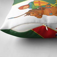 Hungary Pillow Cover with Knight and Angel Illustration Design and National Crest - Wonder Print Shop