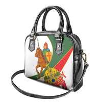 Hungary Shoulder Handbag with Knight and Angel Illustration Design and National Crest - Wonder Print Shop