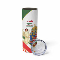 Hungary Skinny Tumbler with Knight and Angel Illustration Design and National Crest - Wonder Print Shop