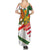 Hungary Summer Maxi Dress with Knight and Angel Illustration Design and National Crest - Wonder Print Shop