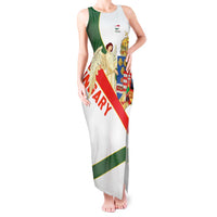 Hungary Tank Maxi Dress with Knight and Angel Illustration Design and National Crest - Wonder Print Shop