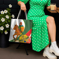 Hungary Tote Bag with Knight and Angel Illustration Design and National Crest - Wonder Print Shop