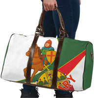 Hungary Travel Bag with Knight and Angel Illustration Design and National Crest - Wonder Print Shop