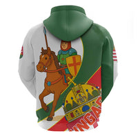 Hungary Zip Hoodie with Knight and Angel Illustration Design and National Crest - Wonder Print Shop