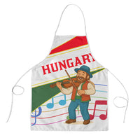 Hungary Apron with Folk Musician Illustration Design and Traditional Floral - Wonder Print Shop