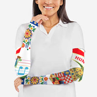 Hungary Arm Sleeves with Folk Musician Illustration Design and Traditional Floral - Wonder Print Shop
