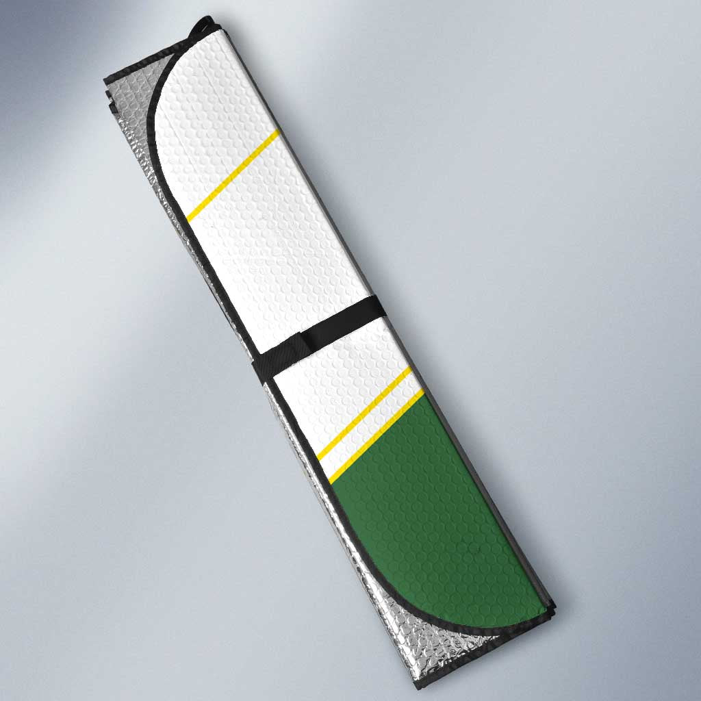 Hungary Auto Sun Shade with Folk Musician Illustration Design and Traditional Floral - Wonder Print Shop